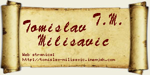 Tomislav Milisavić vizit kartica